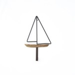 Nautical Homeware Sailboat Wall Hook Metal and Wood