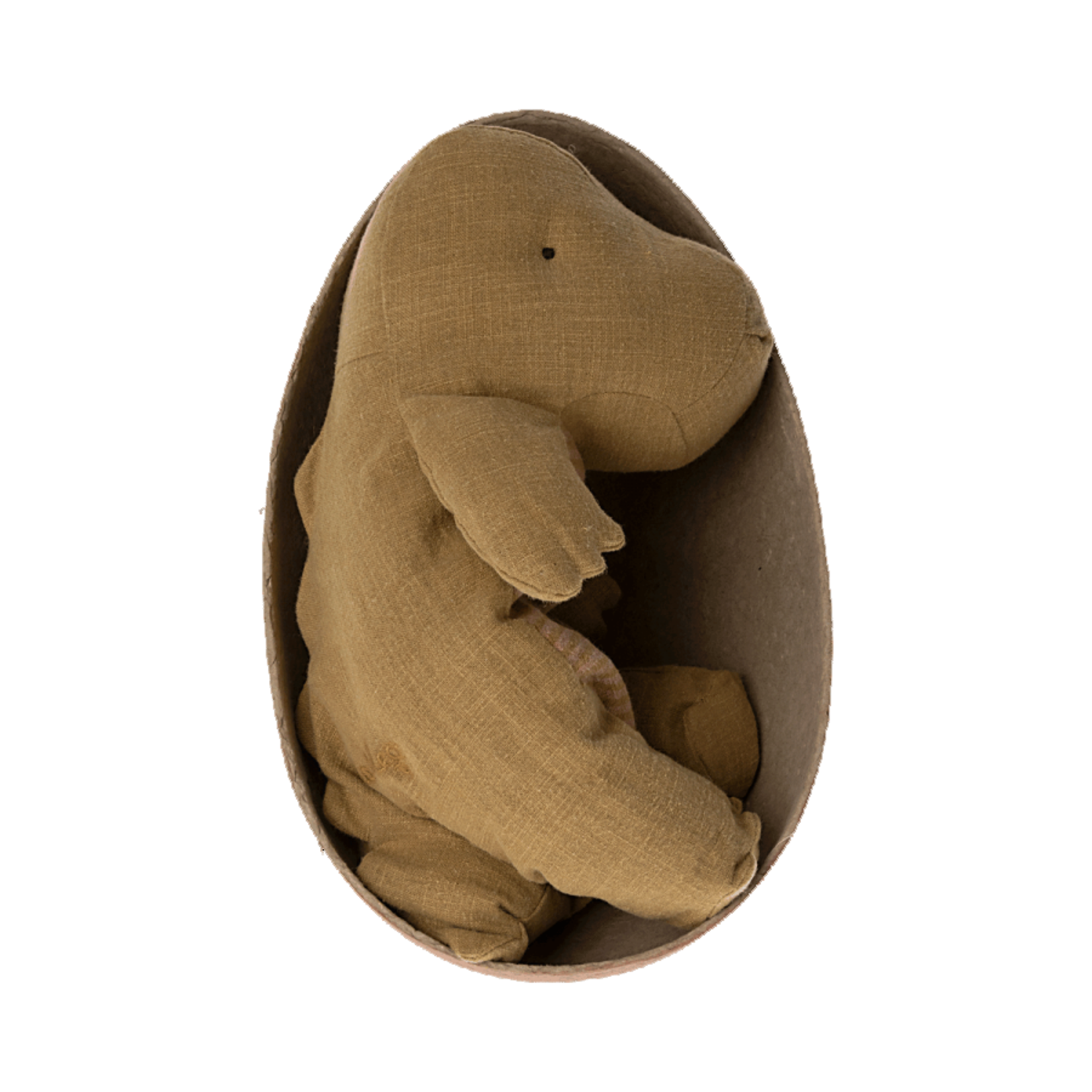Maileg Maileg Gantosaurus in egg, Medium - Dark ocher