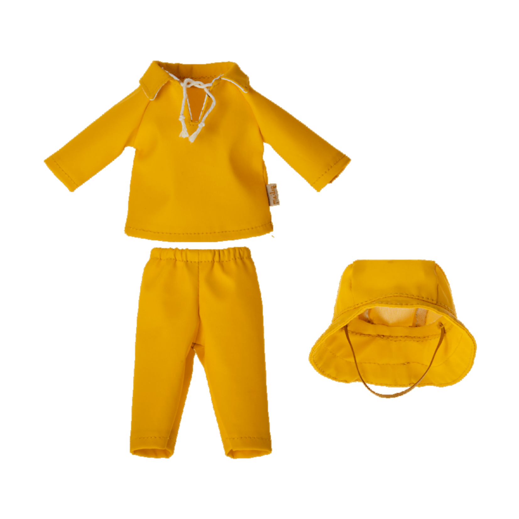 Maileg Maileg Yellow Rainwear with hat CLOTHES for Teddy dad