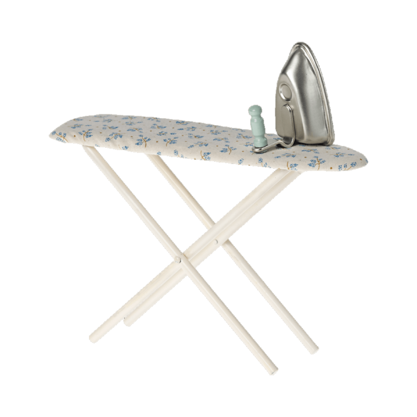 Maileg Maileg Blue Floral Iron and ironing board (Large)