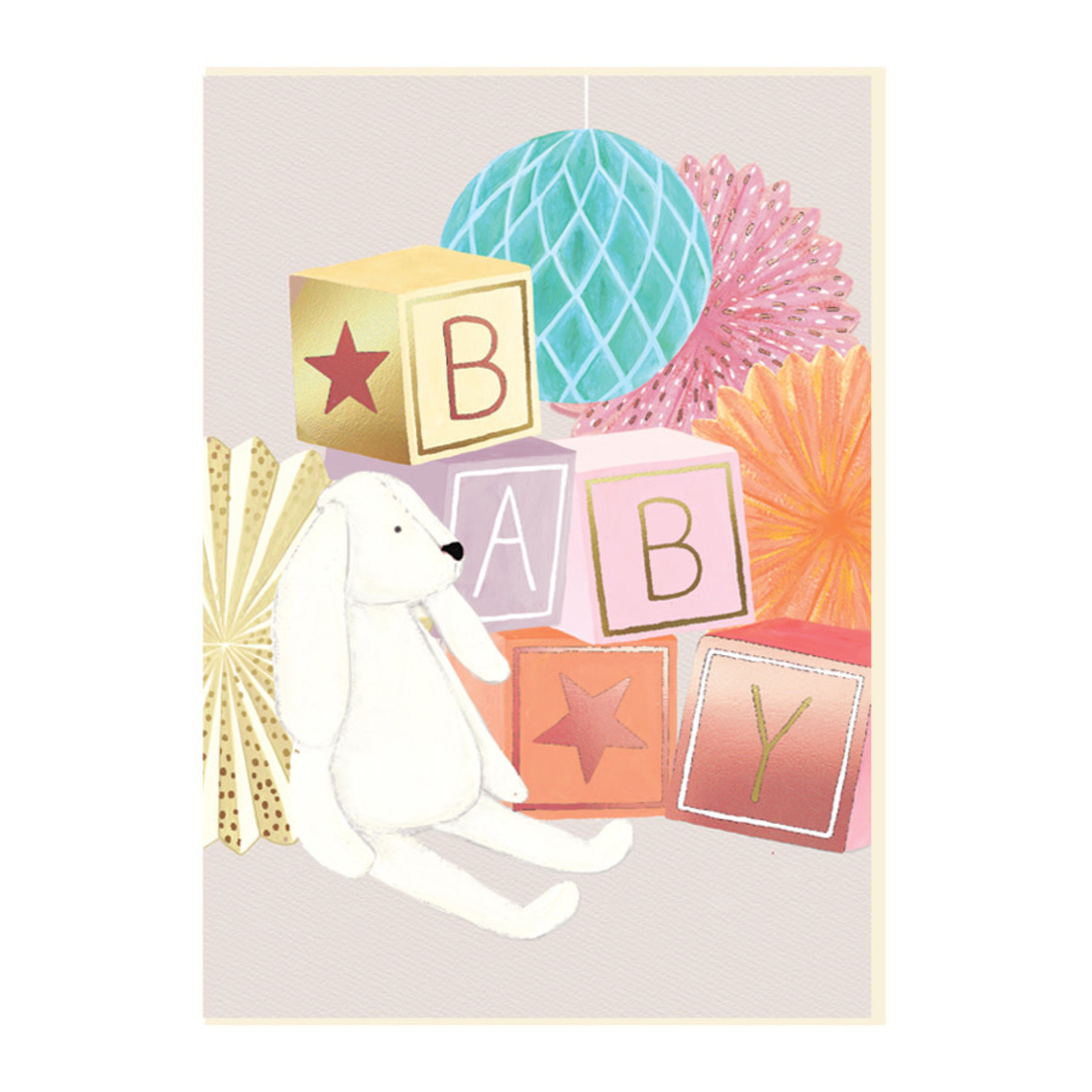 Louise Tiler New Baby Blocks Card