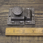 IRON RANGE Cupboard Latch Round Knob EASTLAKE Cast Antique Iron 2"