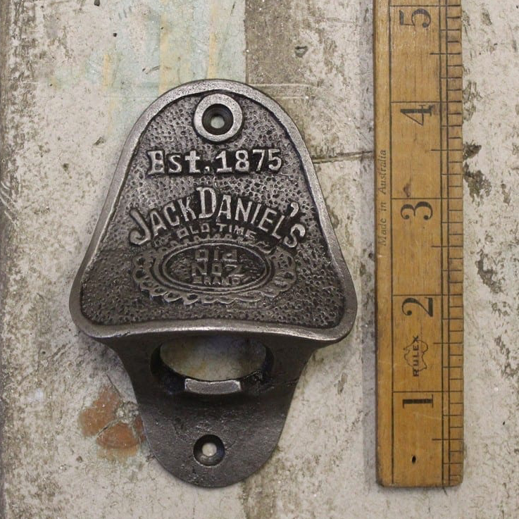 Bottle Opener Wall Mounted JACK DANIELS Cast Antique Iron Homebird House