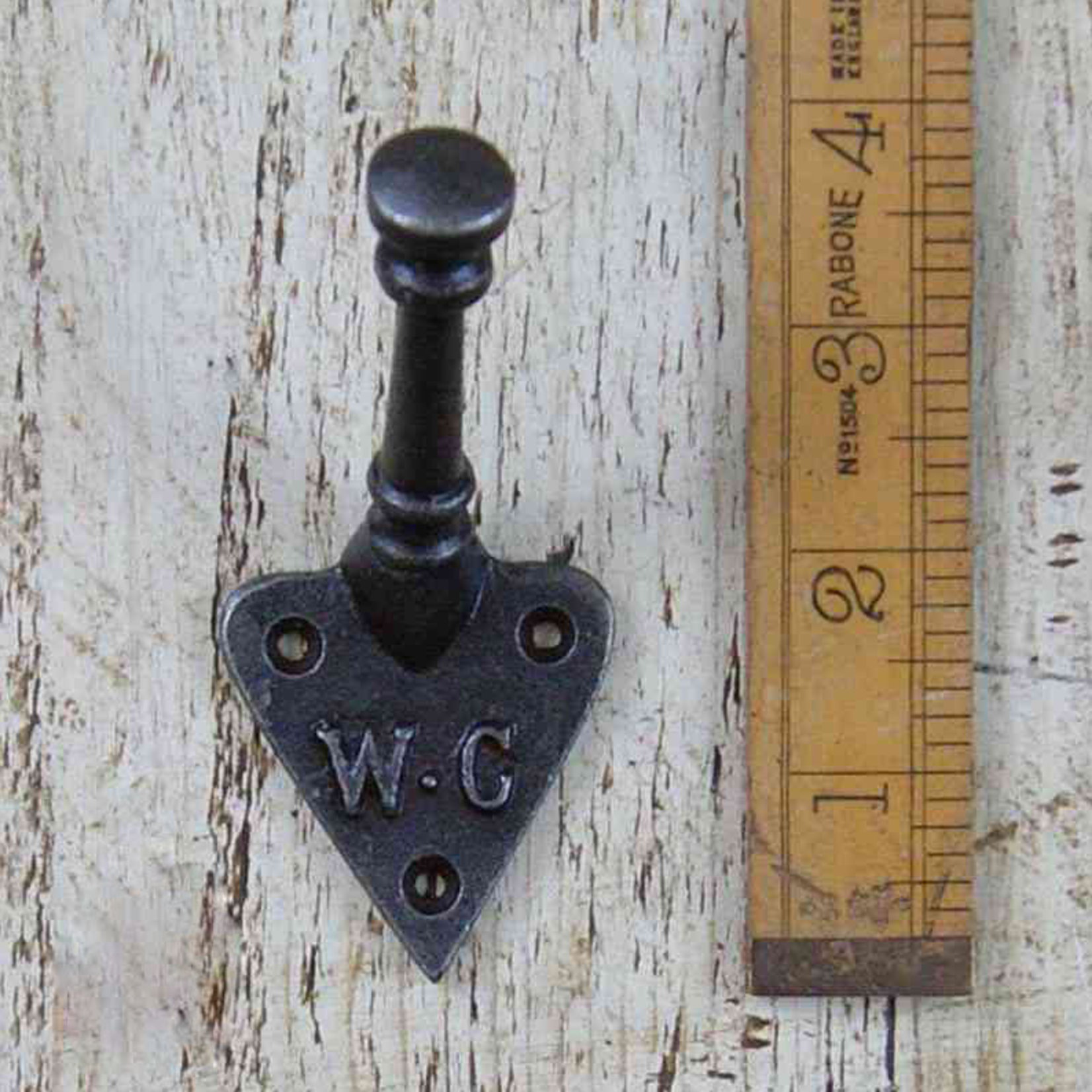 IRON RANGE Coat Hook Arts and Crafts Single W.C. Ant Iron