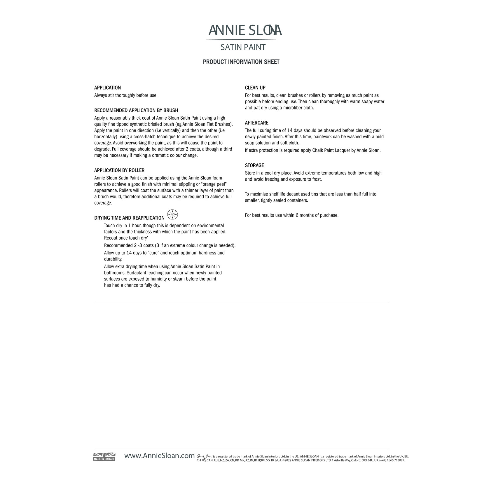 Annie Sloan Annie Sloan French Linen Satin Paint 750ml