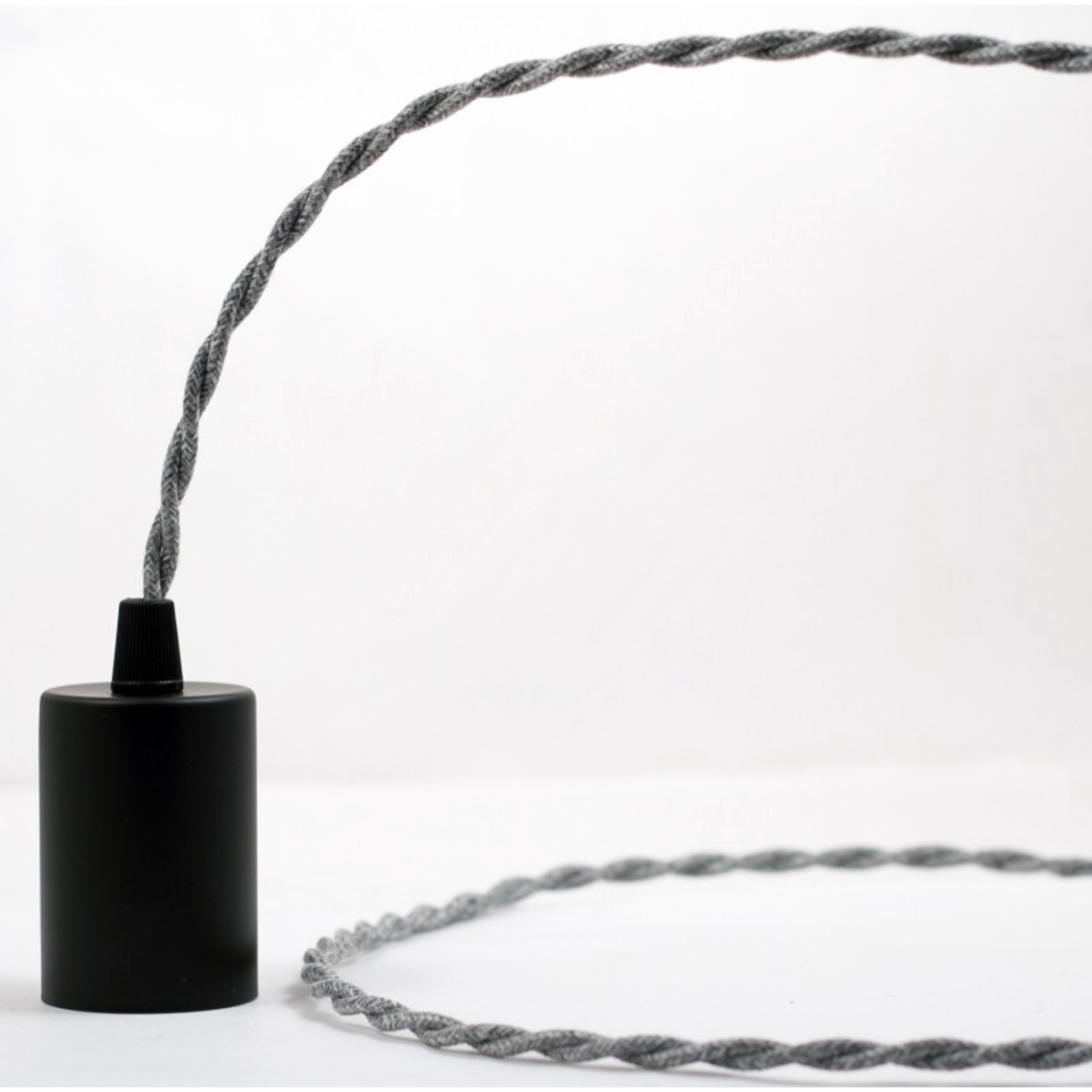 CCIT Per Metre - Twisted Natural Grey Linen Electric Cable 3 core Flex: : 3x0.75cm Diameter