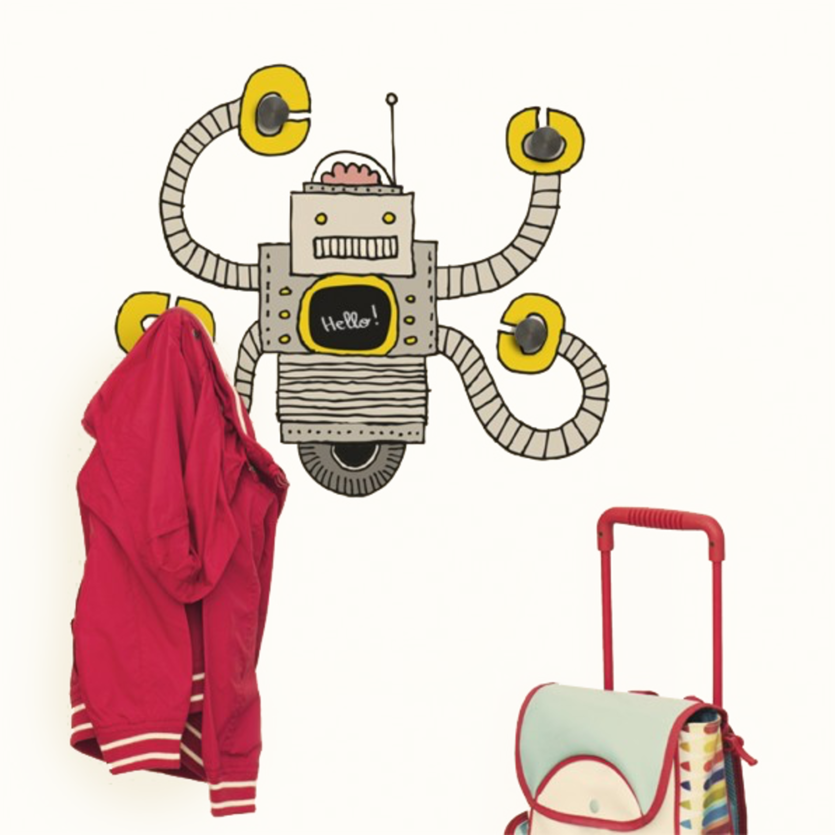 Chispum Hanger Robot 58x70 cm Wall Sticker