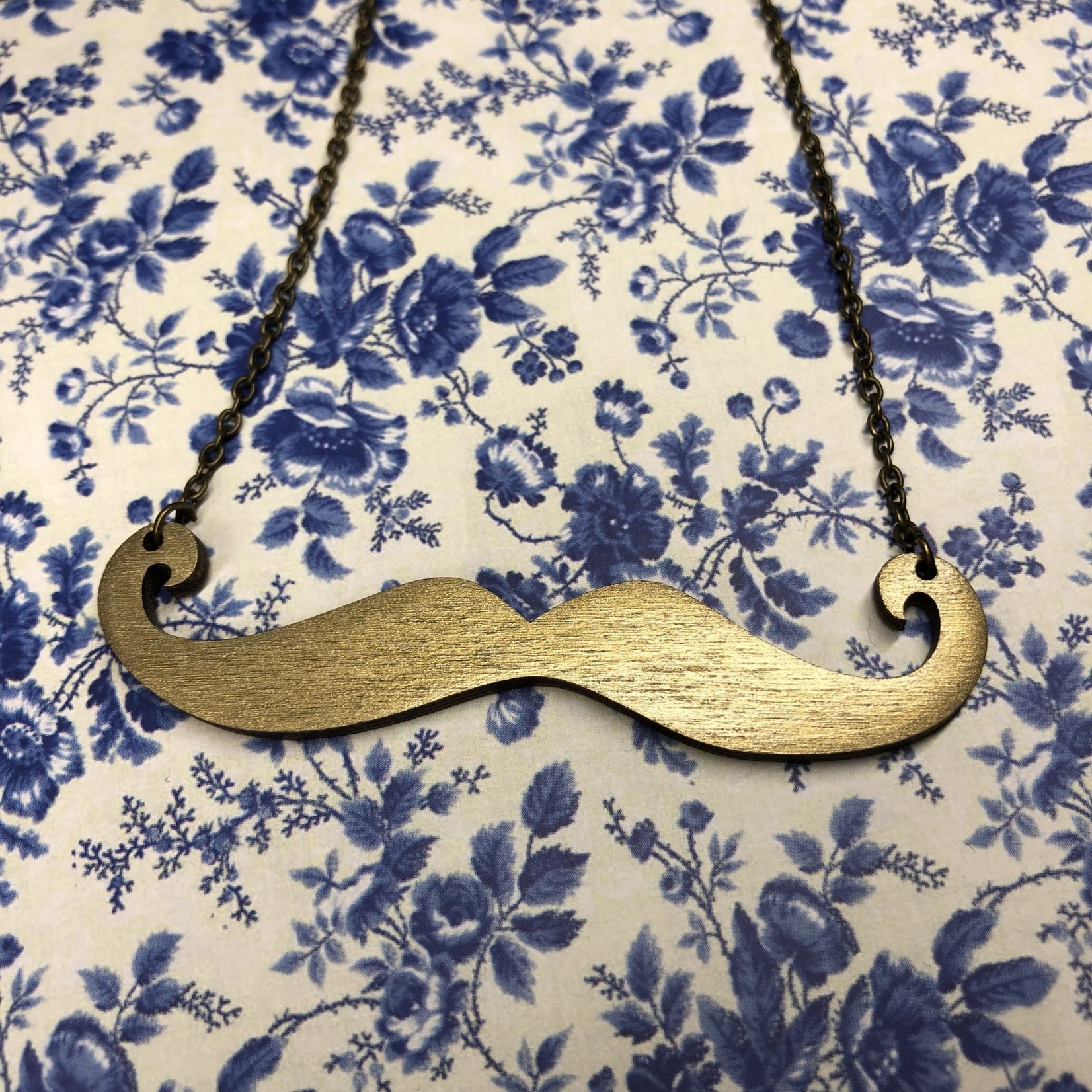 Moustache Necklace - gold