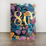 AllJoy Design 80th Birthday Purple and Blue Laser Cut Card