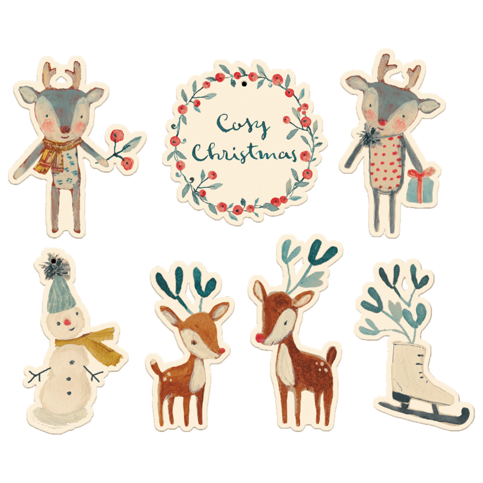Maileg Maileg Gift tags, Cosy Christmas 14 pcs. - Off-white