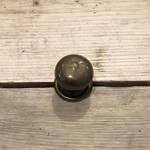 IRON RANGE WITH BUMP Knob Cupboard Screw & Plate Hollow Antique Brass 32mm Dia