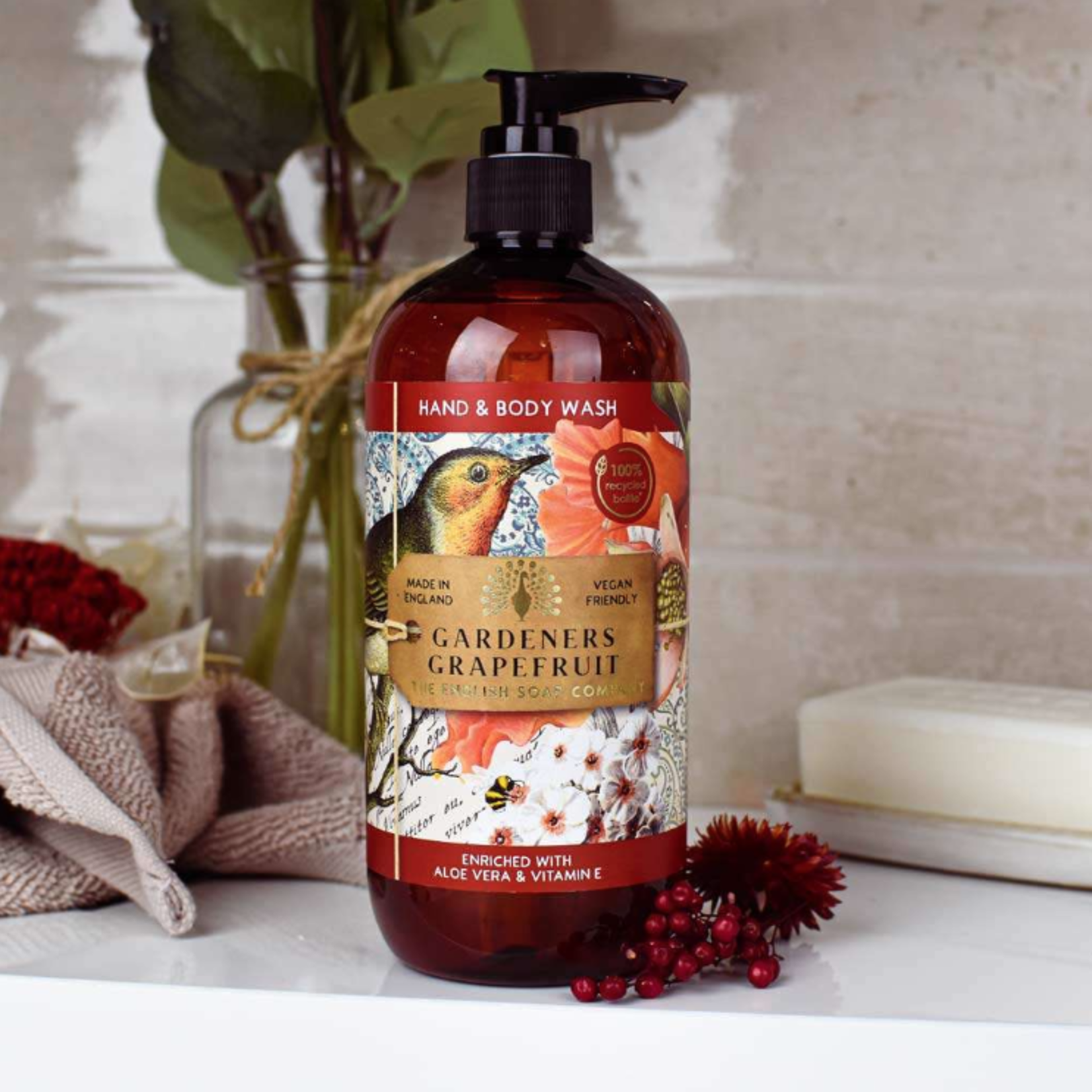 English Soap Company Gardeners Grapefruit 500ml Hand & Body Wash Anniversary Collection