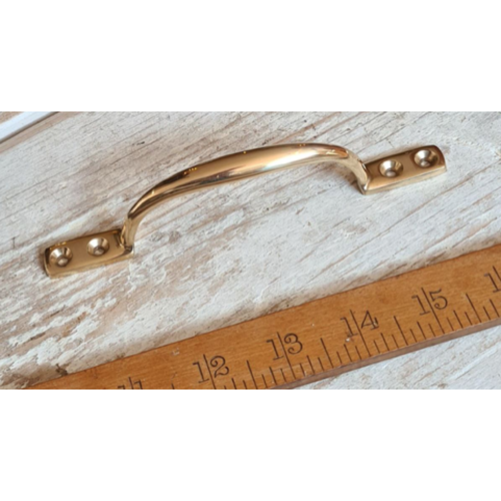 Sash Handle Square End 4 Hole Solid Brass TERRANOVA 150mm - Homebird House