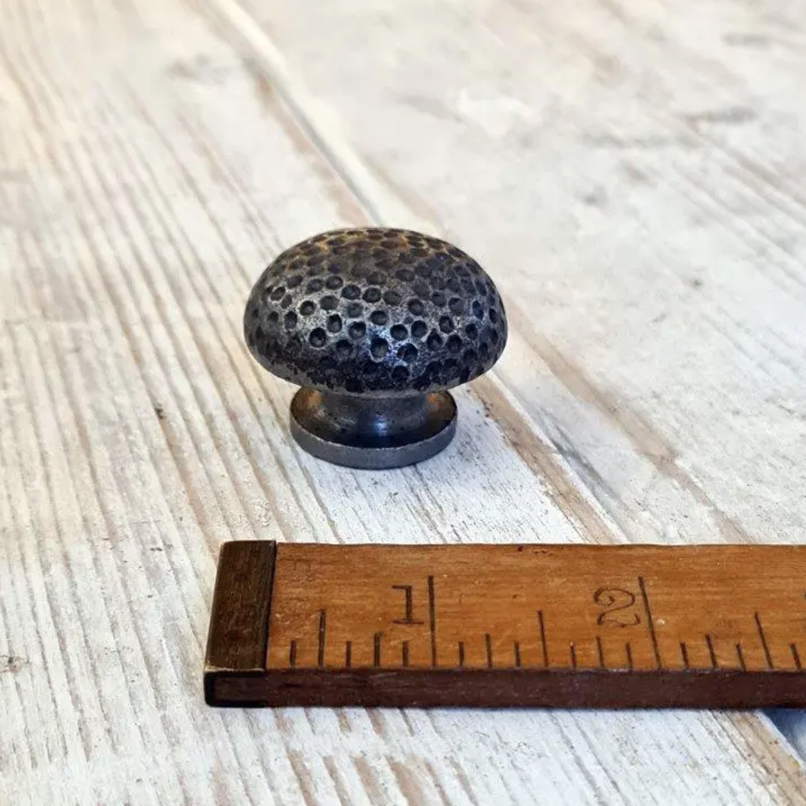 IRON RANGE Knob MUSHROOM Dimple Cast Antique Iron 39mm