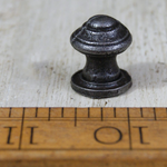 IRON RANGE Knob with Base Plate Victorian Cast Antique Iron 16mm
