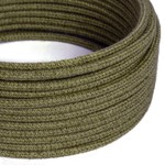 CCIT PER METRE - Round electric Cable Flex covered in Plain Bark Brown 3 Core