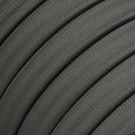 CCIT PER METRE - Electric cable for String Lights, covered by Rayon fabric Grey