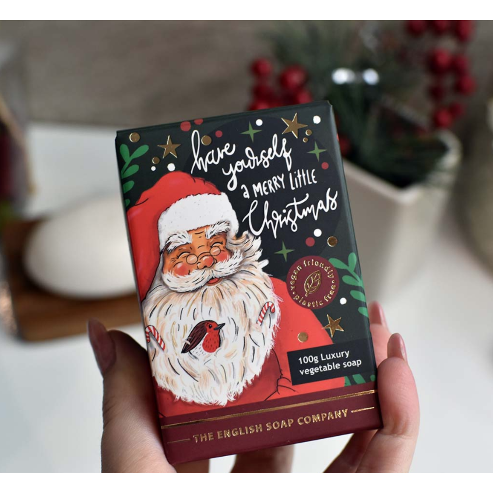 English Soap Company Christmas Character 100g mini Soap Father Christmas in Box