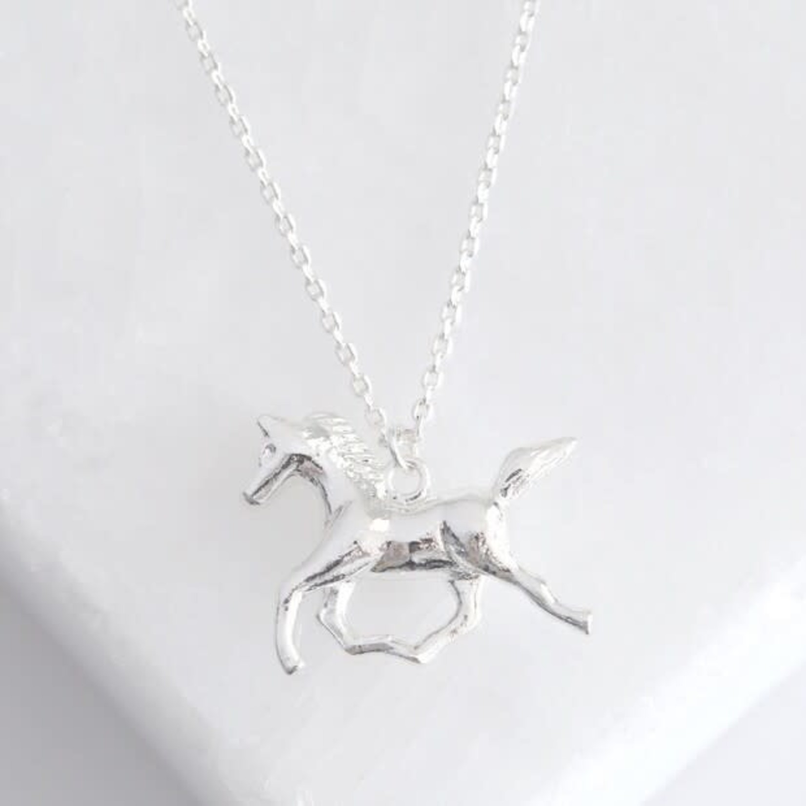 Lisa Angel Horse Silver Necklace