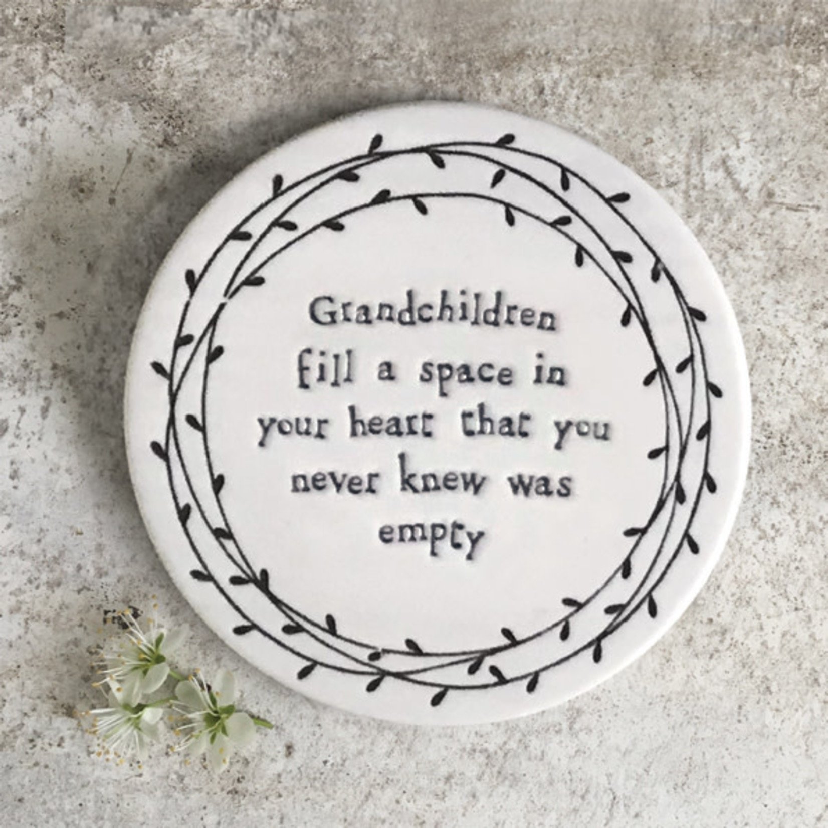 East of India Grandchildren-Porcelain Round Coaster