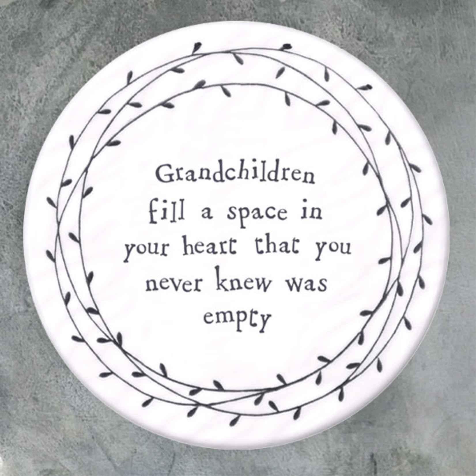 East of India Grandchildren-Porcelain Round Coaster