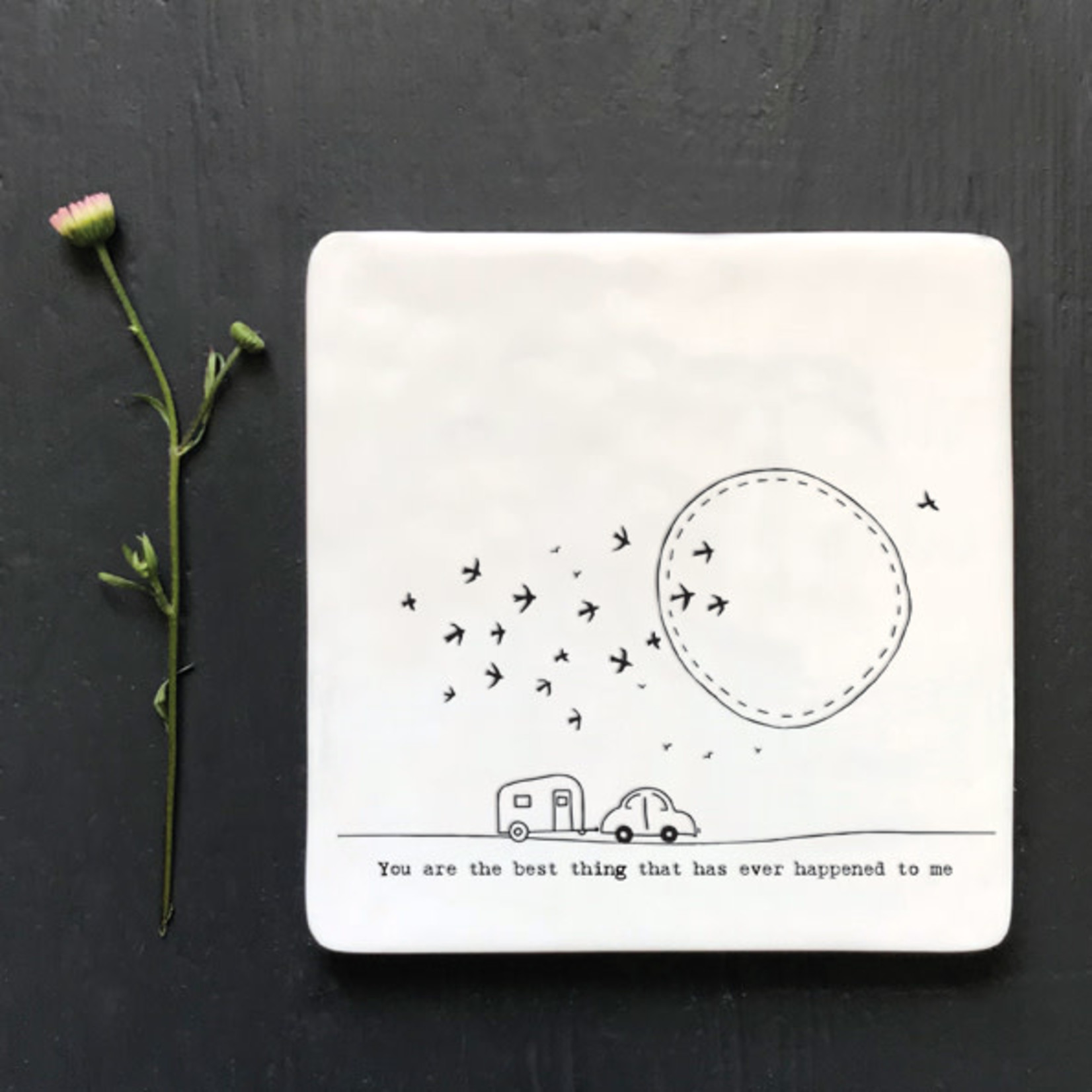 East of India You Are The Best Thing-Porcelain Square Coaster