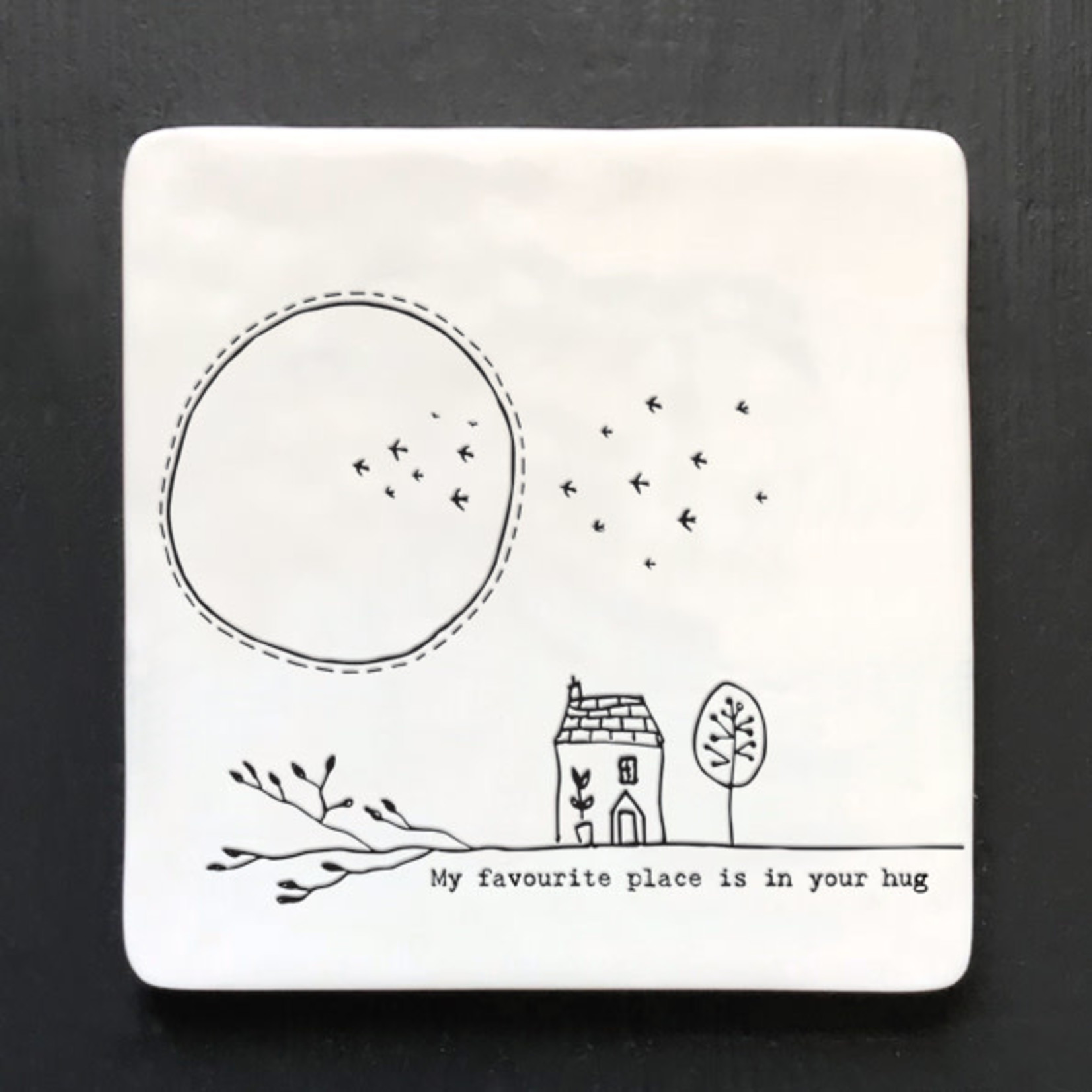 East of India My Favourite Place-Porcelain Square Coaster