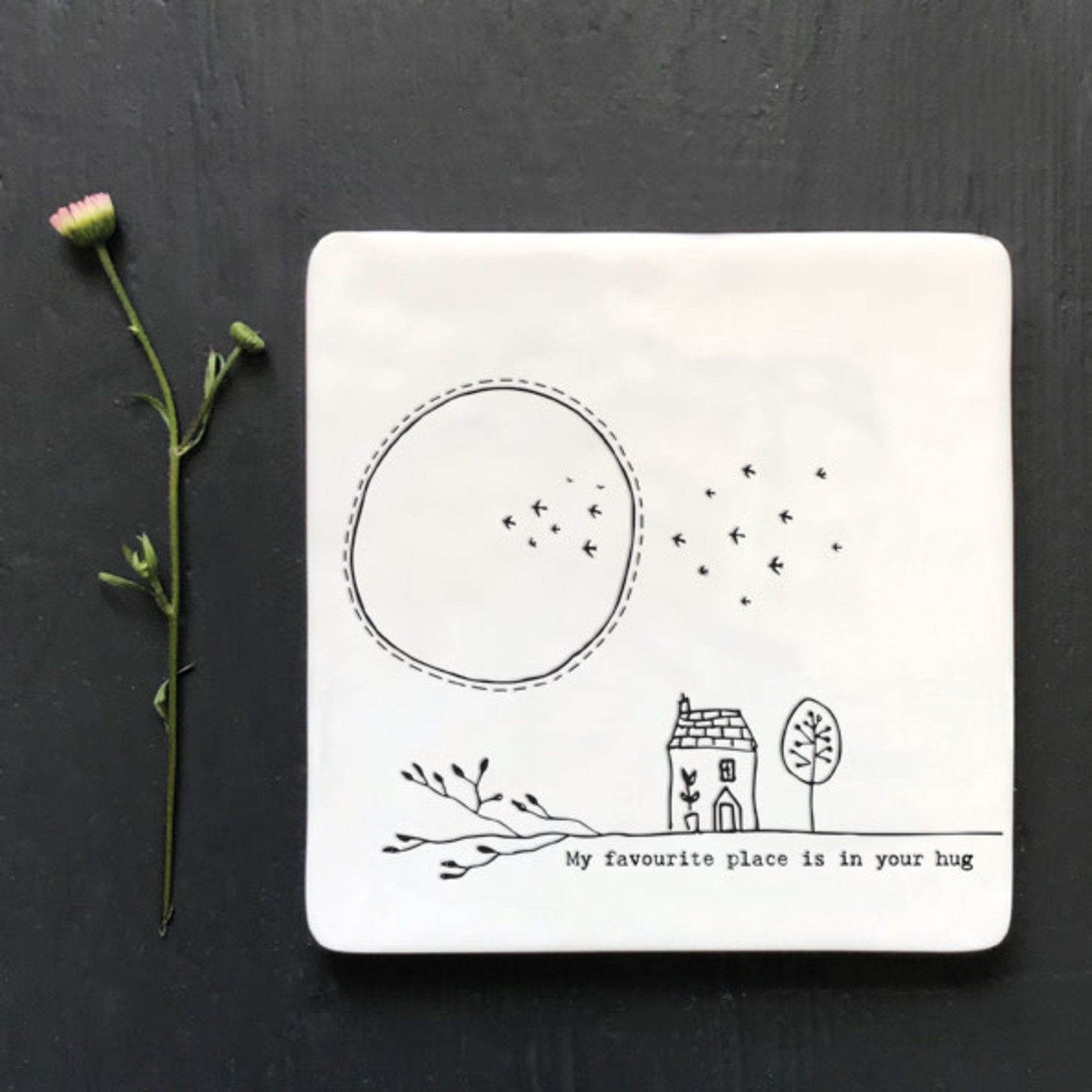 East of India My Favourite Place-Porcelain Square Coaster