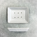 East of India White Porcelain Soap Dish