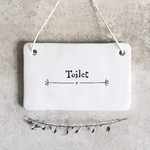 East of India Porcelain Hanging Toilet Sign