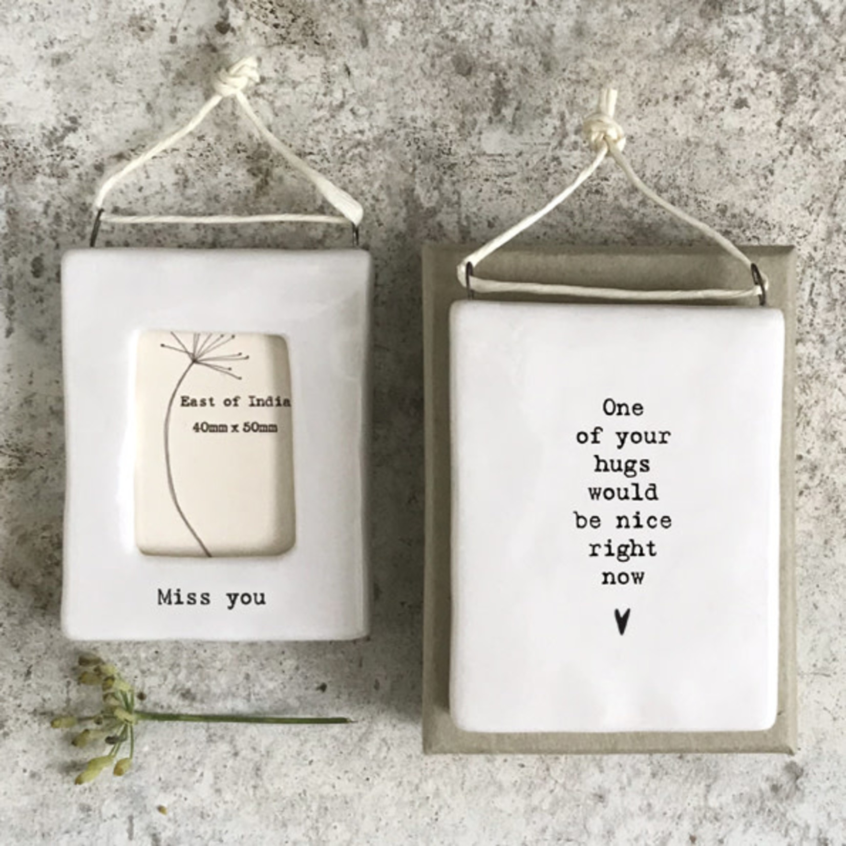 East of India Miss you Mini hanging frame