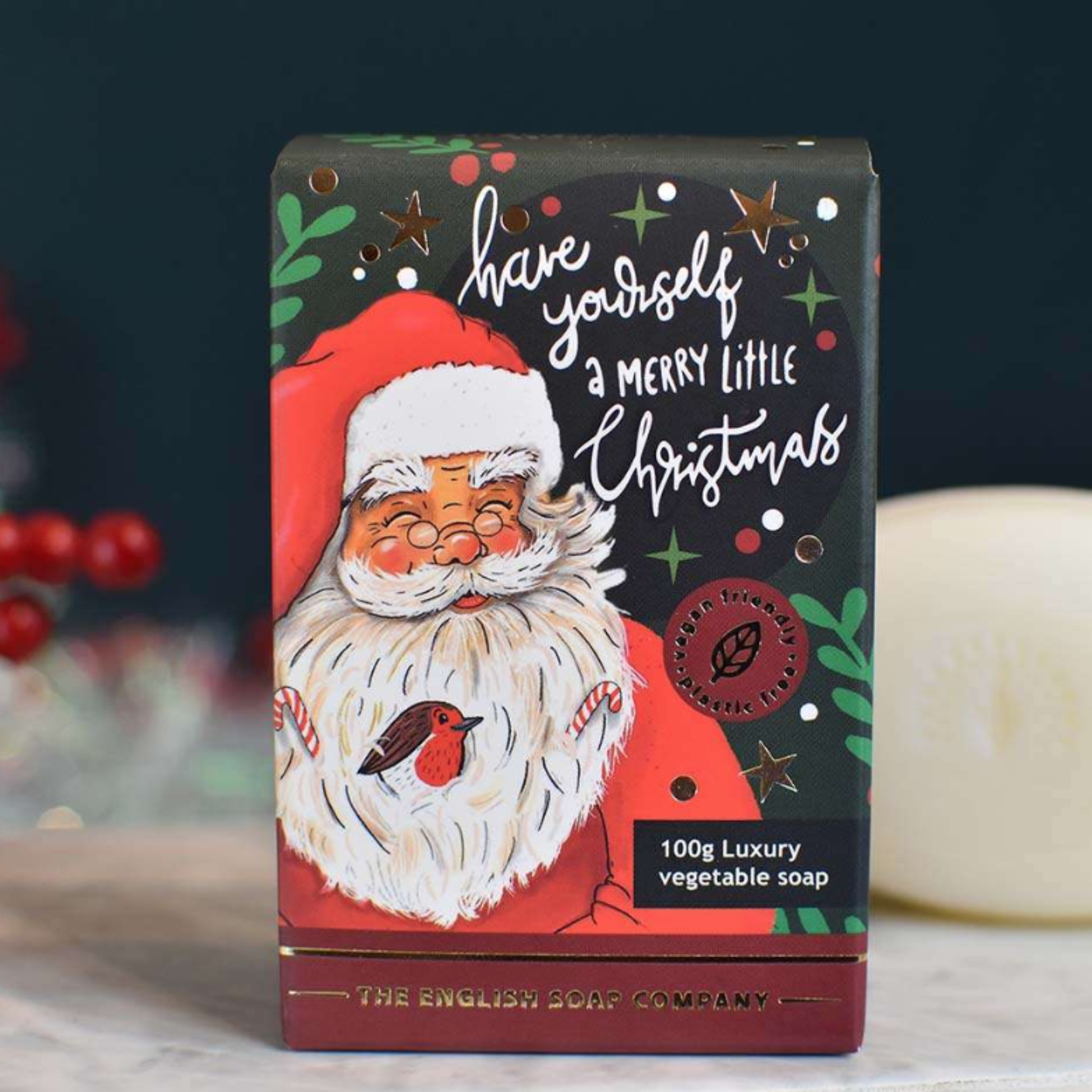 English Soap Company Christmas Character 100g mini Soap Father Christmas in Box