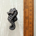 IRON RANGE SEAHORSE Knob Cupboard Design Cast Antique Iron 48mm