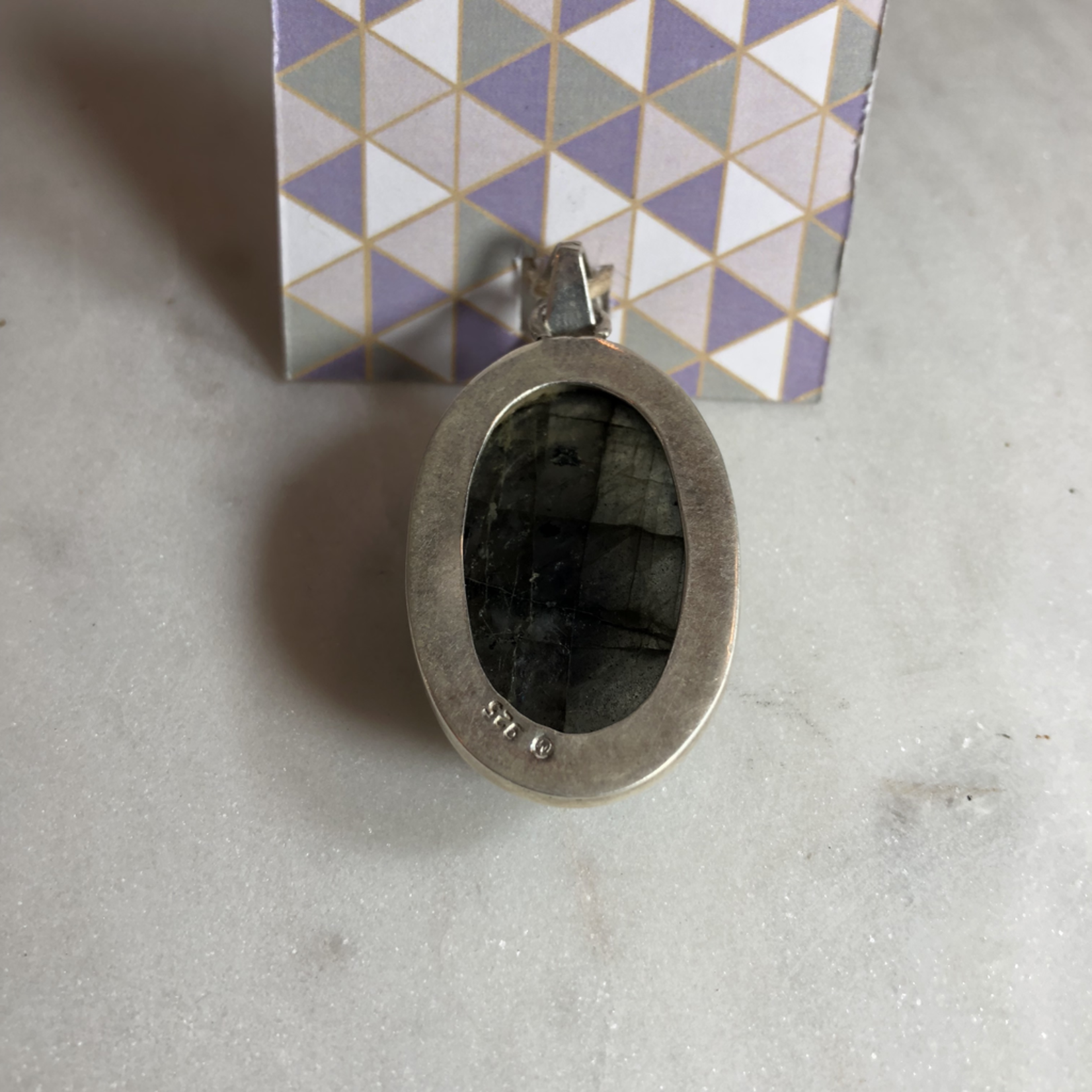 Labradorite large Oval Pendant