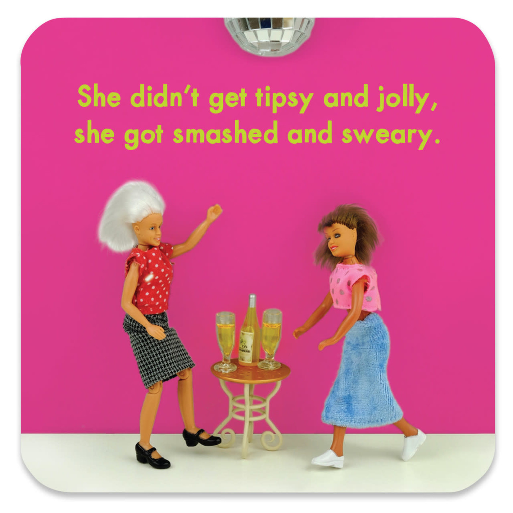 WORDY CARDS Tipsy Jolly smashed & sweary Coaster