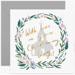 OLD ENGLISH CO. Christening Floral Card