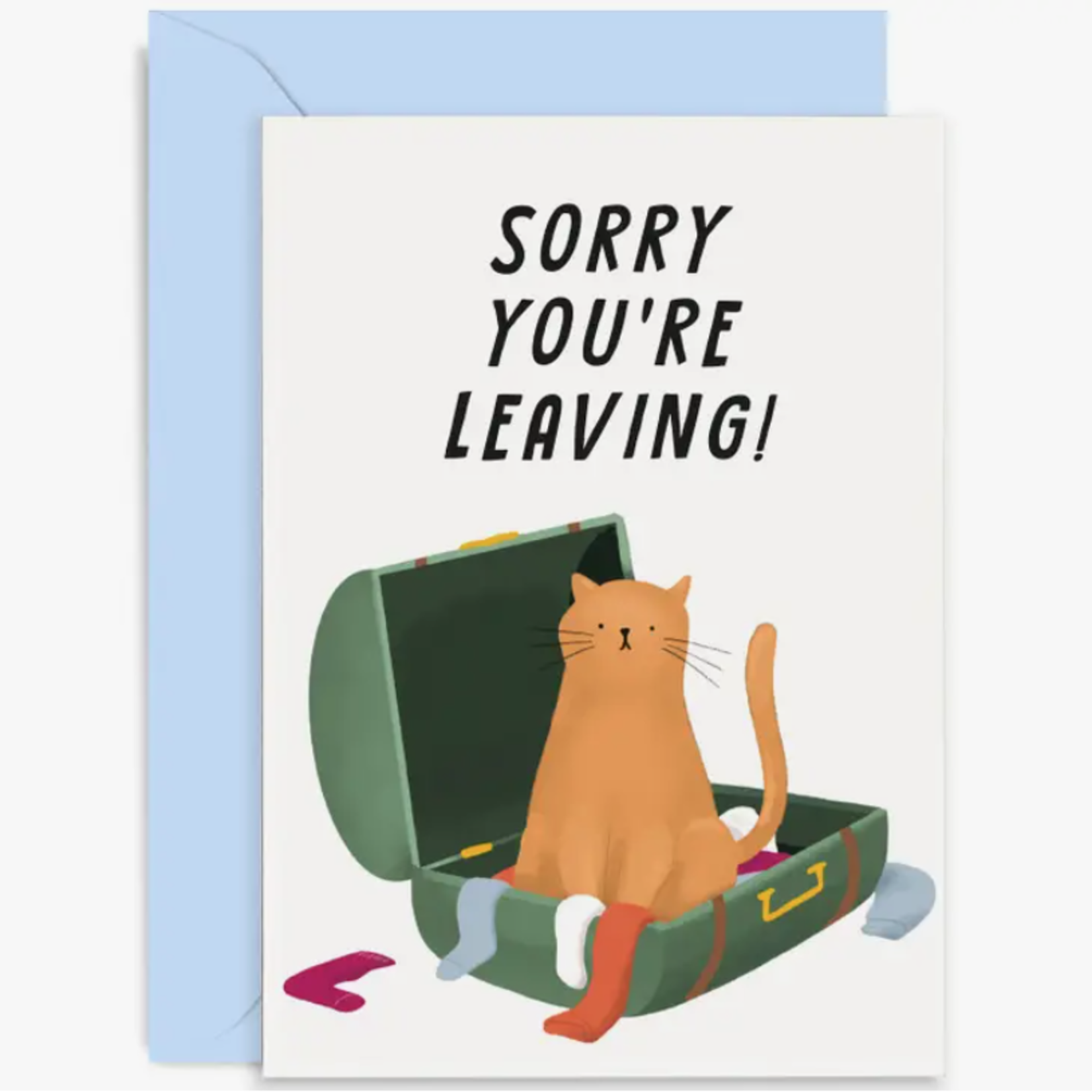 OLD ENGLISH CO. Sorry Leaving Cat Card