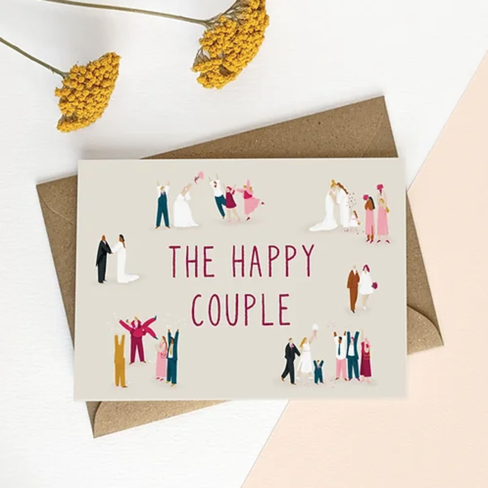 Elsa Rose Frere Happy Couple Wedding Mini Crowd Card