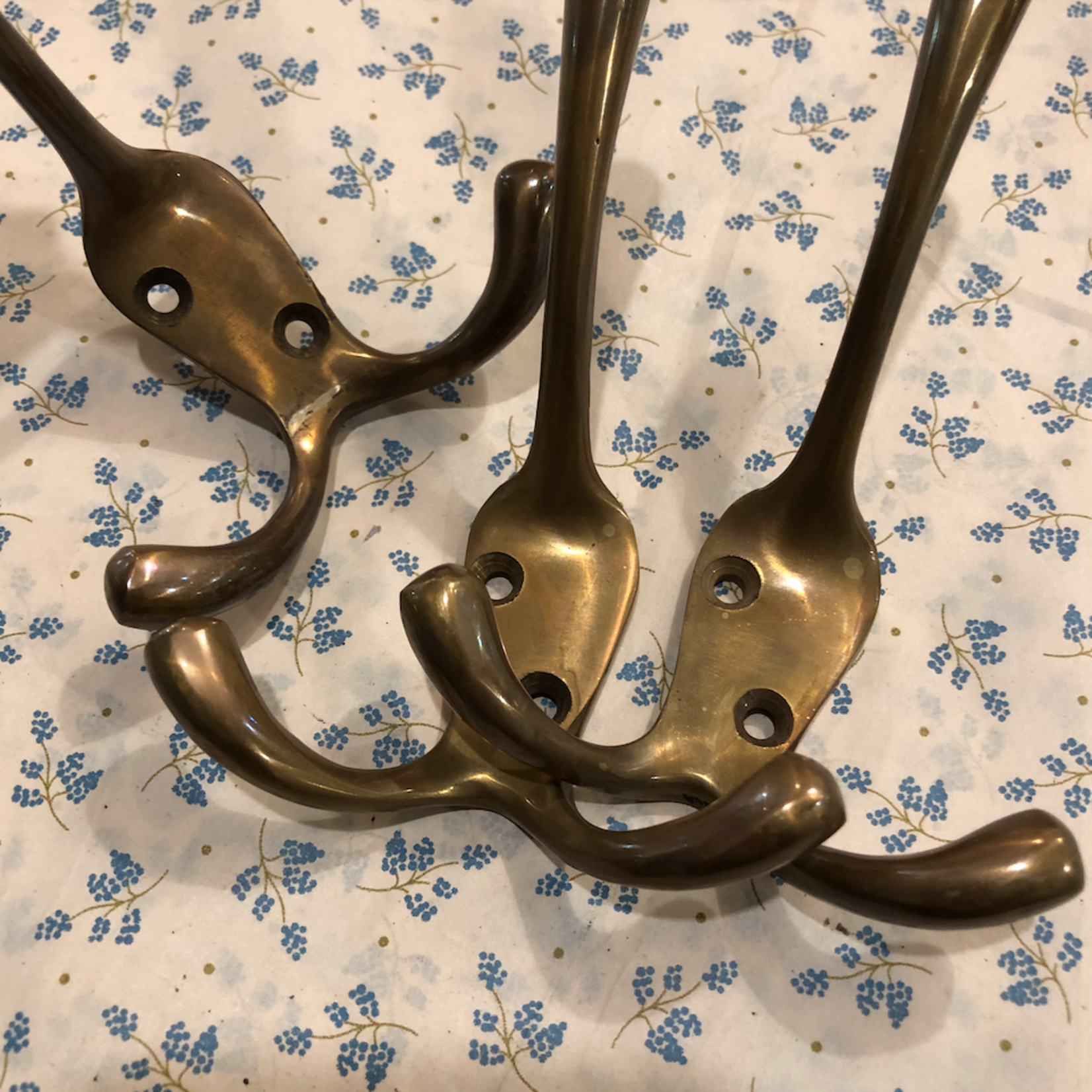 IRON RANGE Antique Brass triple hook