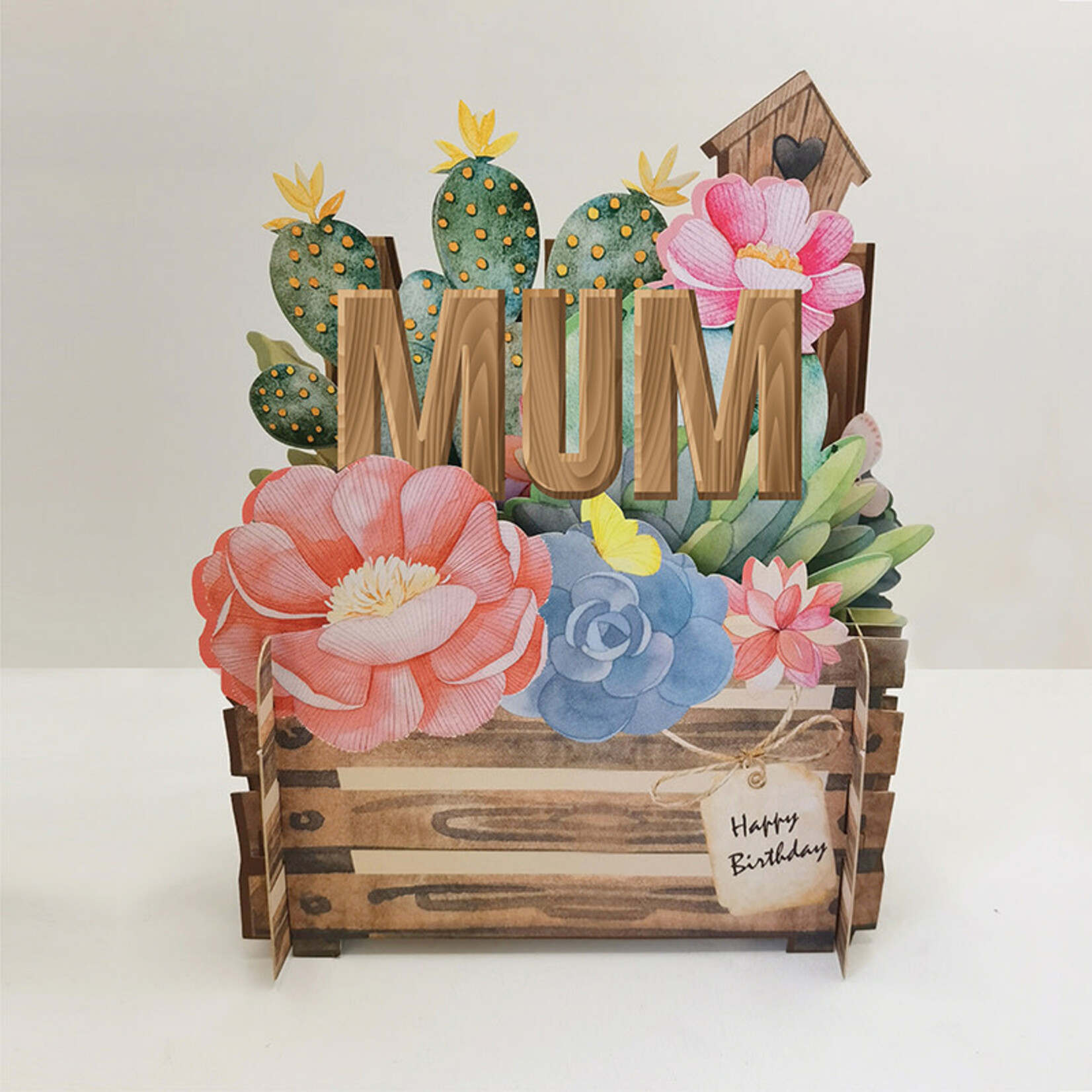 AllJoy Design Happy Birthday Mum Flowers 3D Pop Up Card