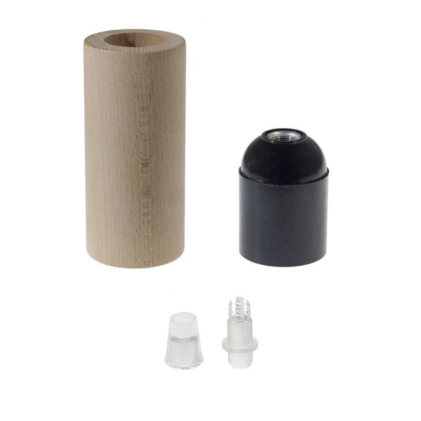 CCIT Natural Wood Lampholder Kit for 3XL electrical cord