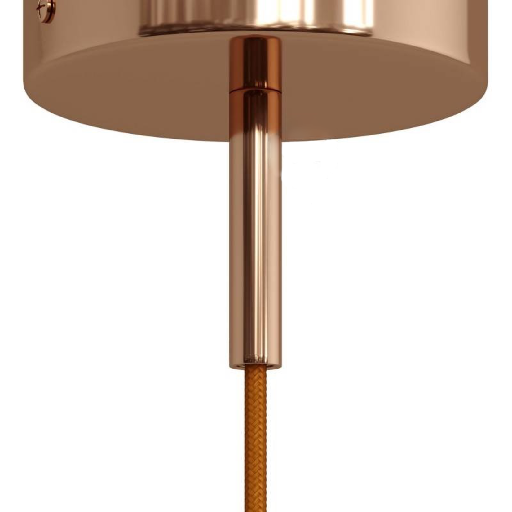 CCIT Copper finish metal round 7 cm strain relief clamp provided with threaded tube, nut and washer