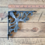 IRON RANGE Shelf Bracket OCTOPUS Cast Antique Iron 180 x 180mm