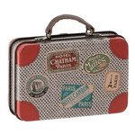 Maileg Maileg Grey Red Travel Empty Suitcase metal