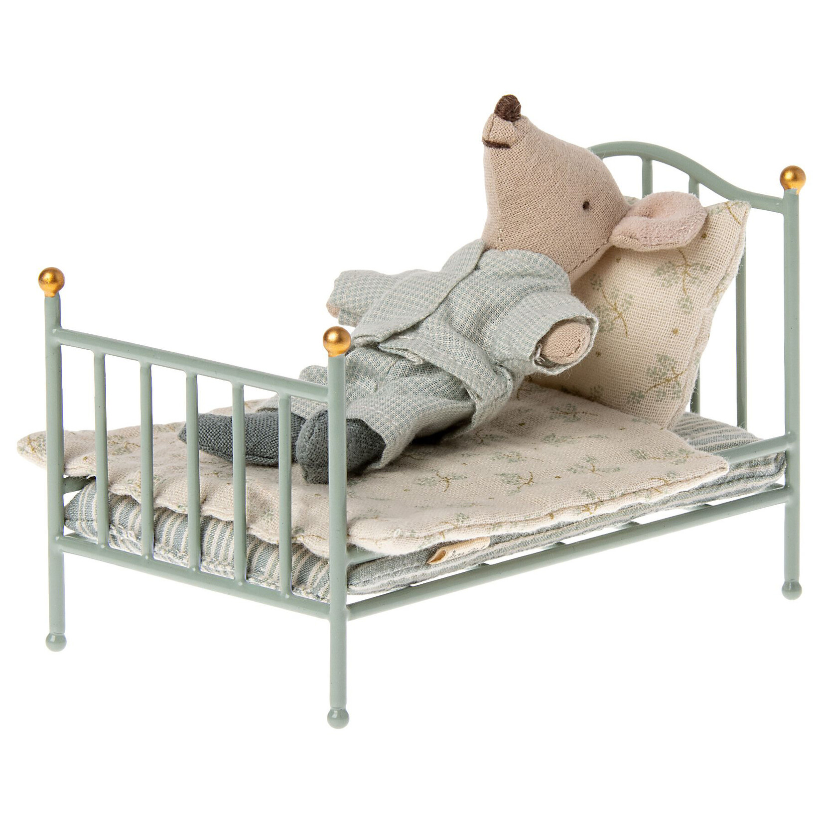 Maileg Maileg Vintage bed for Mouse - Mint