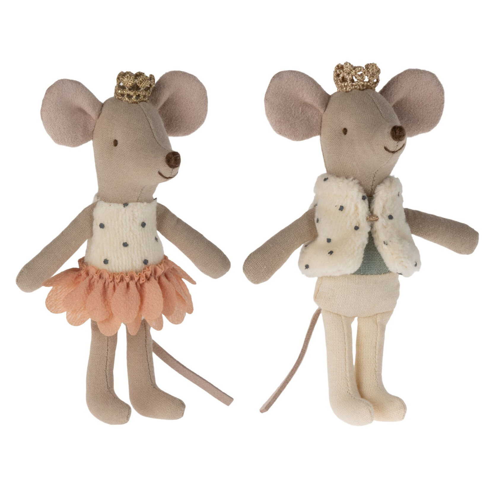Maileg Maileg Royal twins mice Little sister and brother in box PINK SKIRT