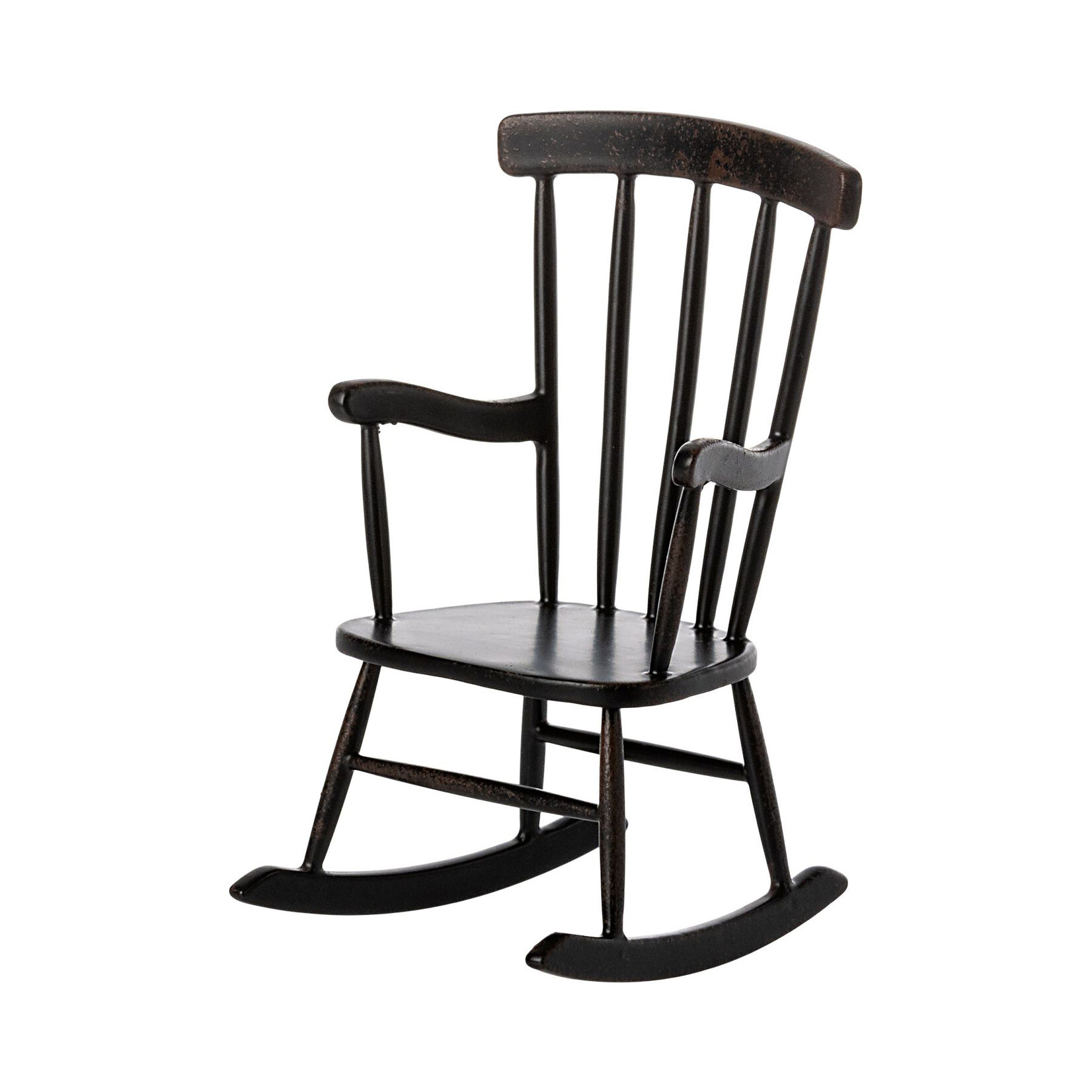 Maileg Maileg Rocking chair Mouse - Black Anthracite