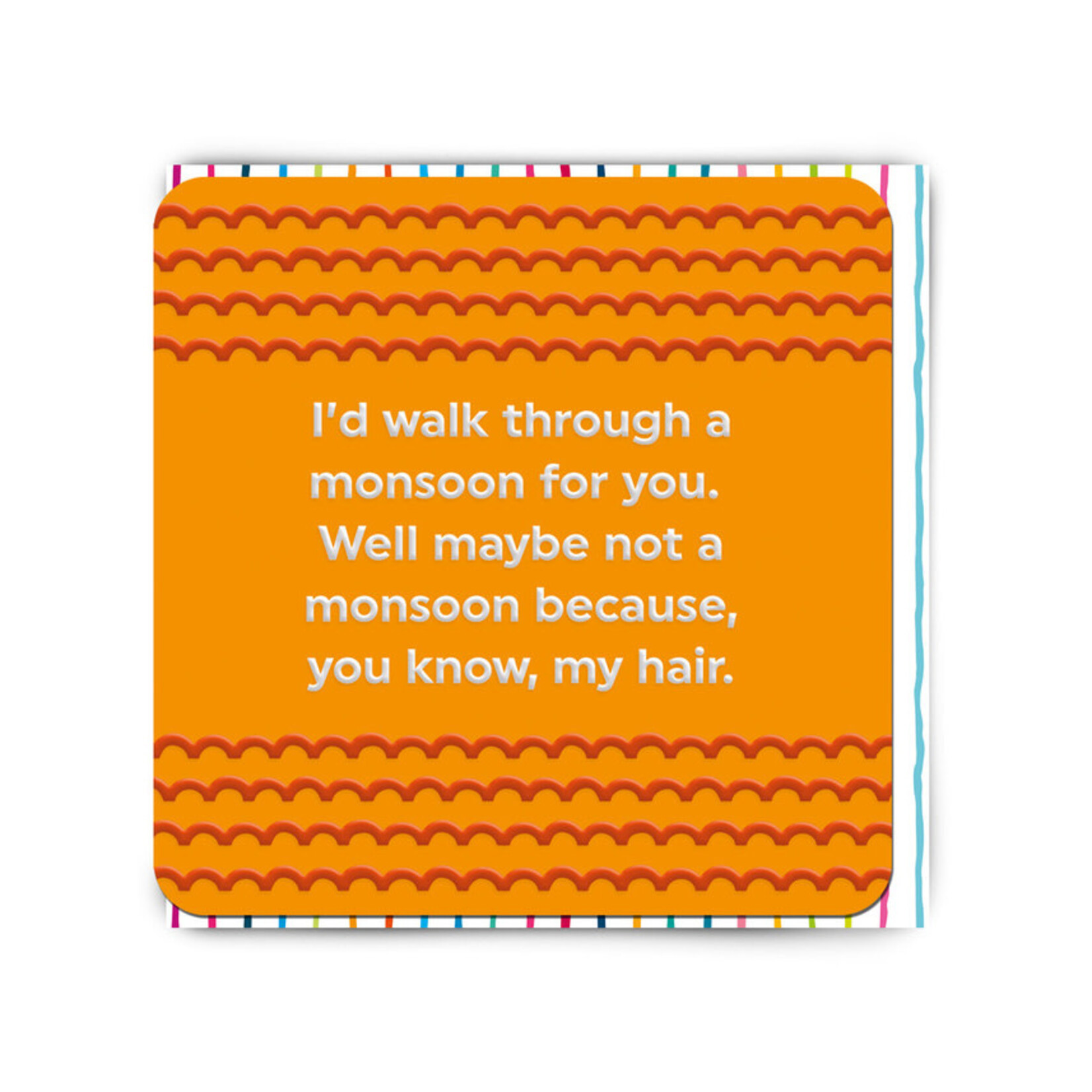 WORDY CARDS Monsoon Hair Birthday Card