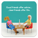 WORDY CARDS Best Friends Offer Gin Coaster