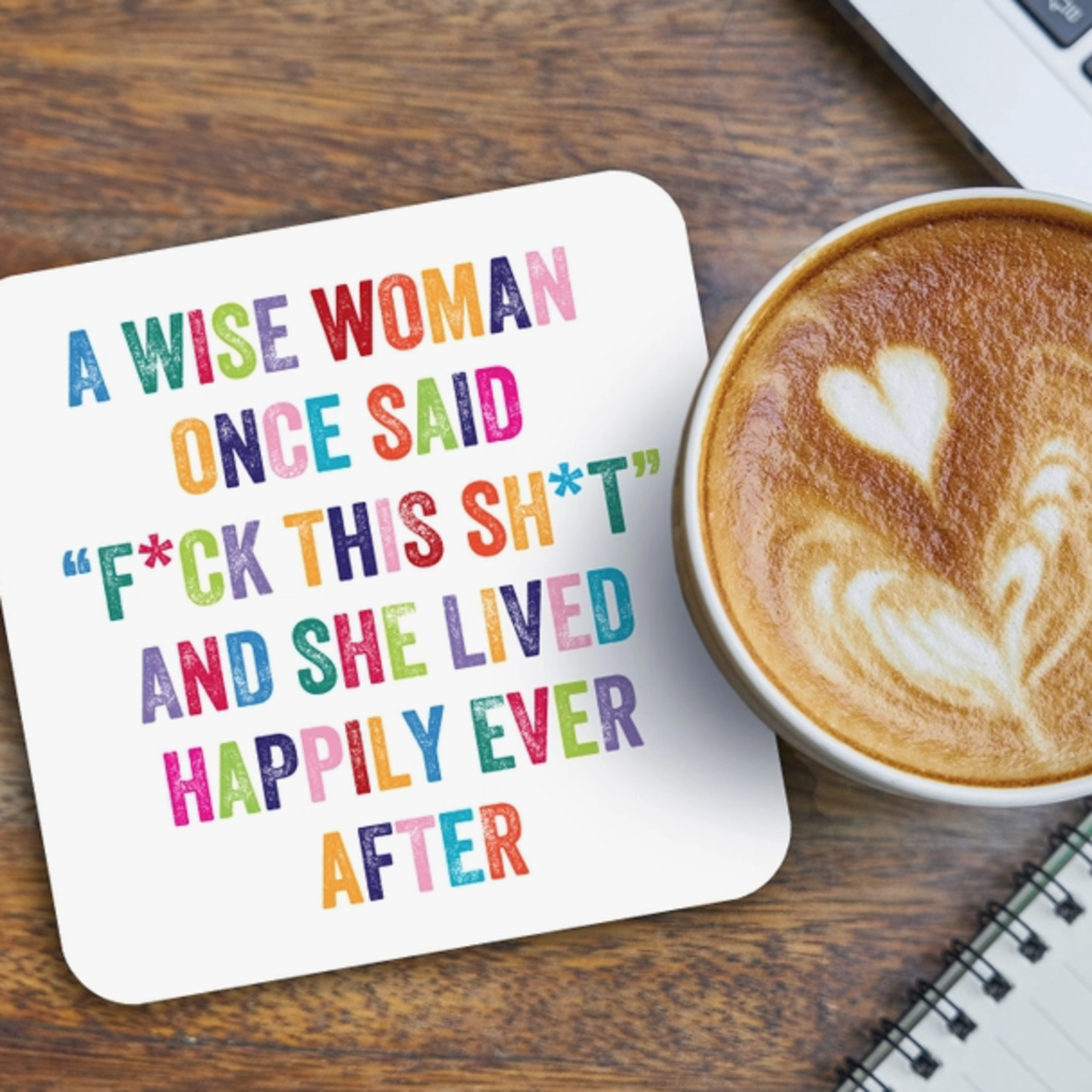 WORDY CARDS Happily Ever After Colourful Coaster